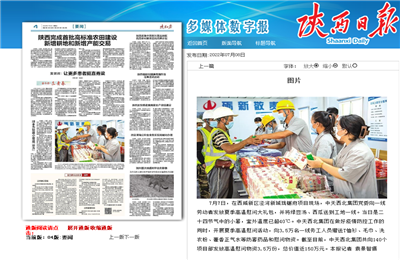 888腾博会西北集团珑樾府项目高温慰问——《陕西日报》